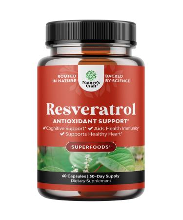 Youthful Trans Resveratrol Supplement - Resveratrol Capsules with AMPK Activator for Cellular Health & Vitality - AMPK Metabolic Activator for Metabolism Boost & Cellular Efficiency - 60 Count