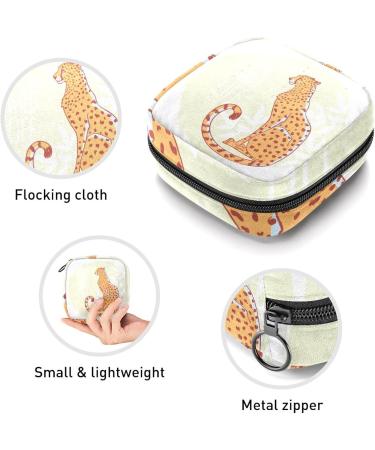 GIAPB Cartoon Animal Leopard Period Bag Sanitary Napkin Storage Travel Pouch - Buy Online on GoSupps.com