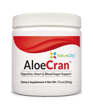 Aloe-Cran Sugar Free Cranberry Drink Mix Powder - Aloe Drink Zero Sugar - 30 Servings 7.5 Ounce (Pack of 1)