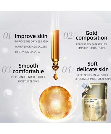 Retinol Snake Venom Gold Mask Anti-Aging Gold Face Mask Deeply Cleans Moisturizing Skin New Gold Mask Rejuvenating Gold Peel Off Mask Dry Skin(2pc) - Buy Online on GoSupps.com