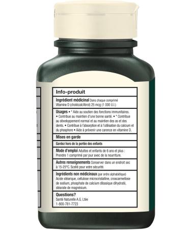 Adrien Gagnon - Vitamin D 1000 IU (500 tabs) - Buy Online on GoSupps.com