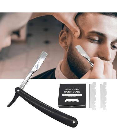 AIBYKS Professional Razor for Men - Salon Quality Stainless Steel Barber Shaver with ABS Handle & 100 Blades - Black - Buy Online on GoSupps.com