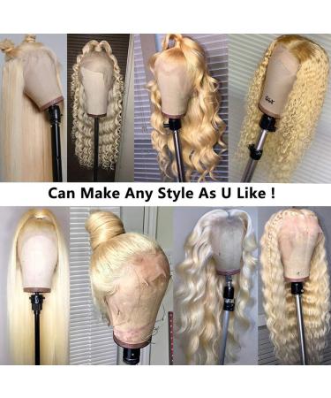 Allove 613 Blonde Lace Front Wig 16 Human Hair Pre Plucked T Part Straight Wig with Baby Hair - 10a Brazilian Hair for Black Women - Buy Online on GoSupps.com