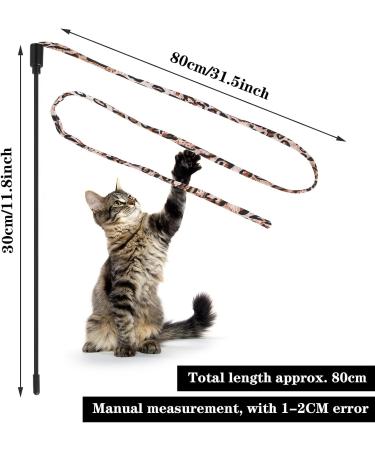 Molain Cat Bar Rainbow Toy - 5 Interactive Rainbow Wands for Kittens & Cats Training (30cm Leopard Pattern) - Engage Your Feline Friend! - Buy Online on GoSupps.com