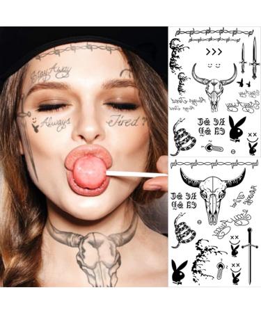 5 Sheets Halloween Temporary Face Tattoos - Cosplay Makeup Stickers for Women, Men, Teens - Hand & Neck Fake Tattoos - Halloween Costume Accessories - Buy Online on GoSupps.com