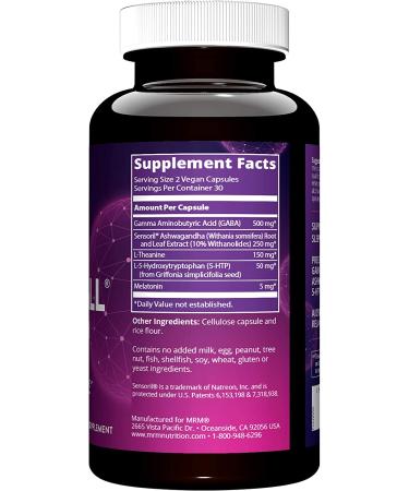 MRM Relax-All Sleep - 60 Vegan Capsules for Stress Relief & Better Sleep - Buy Online on GoSupps.com