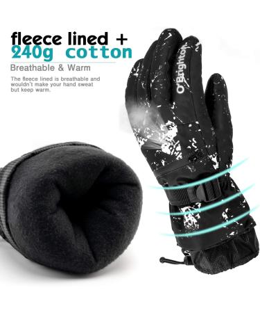 Ski Gloves Waterproof Winter Warm Touch Screen Snowboard Gloves for Outdoor Sports - Medium - Buy Online on GoSupps.com