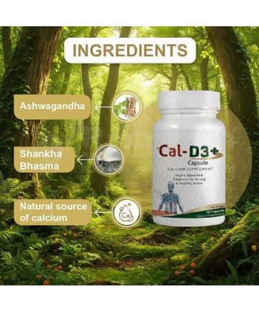 Cal-D3+ Capsules | Calcium Supplement | Essential for Strong & Healthy Bones | 30 Capsules - Buy Online on GoSupps.com