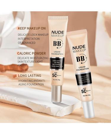 BB Cream Foundation Even Skin Tone Color Correcting Cream Moisturizing Concealer Makeup Base Lightweight Foundation Anti-Redness Silky Smoothing Foundation (Natural) - Buy Online on GoSupps.com