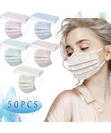 Winfer Disposable 3-Layer Colored Mouth & Nose Protection - 50/100 Pieces Breathable Bandana Scarf for Adults | Stylish & Comfortable Face Masks - Buy Online on GoSupps.com