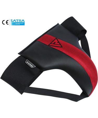 RDX Groin Protector | SATRA Approved Maya Hide Leather Abdo Guard for Boxing, MMA, Muay Thai | Jockstrap Abdominal Guard for Martial Arts - Red (Large) - Buy Online on GoSupps.com