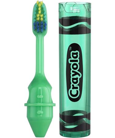 Crave Clean: GUM Crayola Kids' Travel Toothbrush with Antibacterial Bristles, Soft, Ages 4+, 2 Count - Buy Online on GoSupps.com