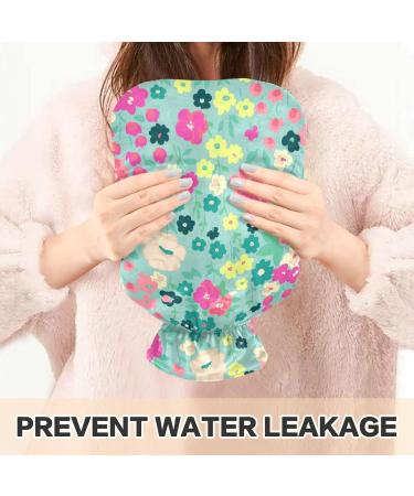 Naanle Retro Flowers Hot Water Bottle - 2L Transparent Heat Bottle for Back Pain Relief Hand & Feet Warmer Neck Warmth & Cold Therapy - International Shipping Available - Buy Online on GoSupps.com