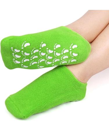 Moisture Exfoliating Treatment Non-Slip Gel Socks Green | Sourcing Map | 1 Pair International Shipping Available - Buy Online on GoSupps.com