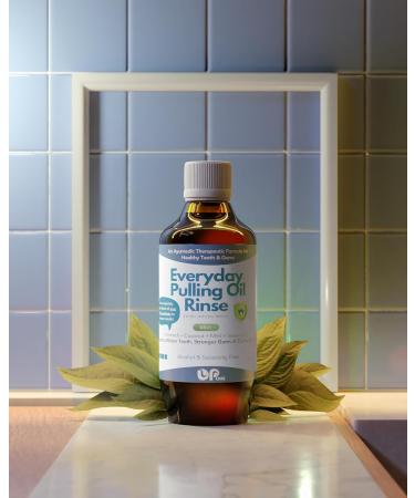 UpOne Whitening Oil Pulling Rinse - 25+ Herb Oil Blend Alcohol-Free Ayurvedic Formula for Teeth Whitening Fresh Mint Flavor Bad Breath Eliminator - 8 fl. oz | Shop Now - Buy Online on GoSupps.com
