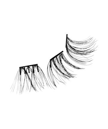 KISS imPRESS False Eyelashes - Airy Wispy Lash Clusters 12mm-14mm 12 Pre-Bonded Falsies Contact Lens Friendly Easy Application & Reusable Strip Lashes - Buy Online on GoSupps.com