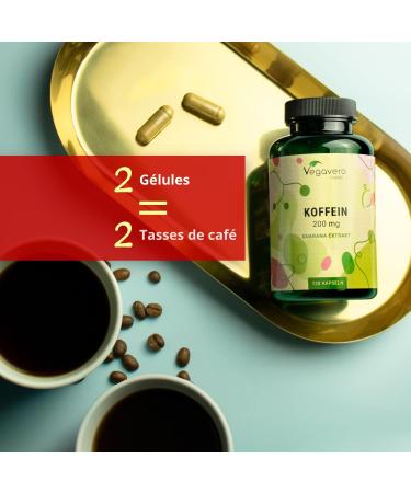At 9090 mg | With 200 mg of NATURAL Caffeine | Energy + Focus | Unique: No Additives & Natural | Prolonged Energizing Effect | 120 Vegan Capsules | Vegavero  - Buy Online on GoSupps.com