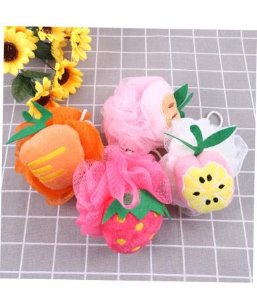 4 Pcs Shower Ball Bath Ball - Soft Mesh Sponge Pouf for Ultimate Relaxation | International Shipping - Buy Online on GoSupps.com