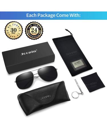 Joopin Polarised Sunglasses: Al-Mg Metal Frame Double Bridge Aviation Sunglasses - Buy Online on GoSupps.com