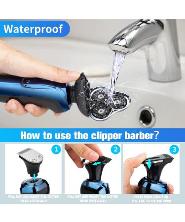 Buy Electric Razor for Men | 4 in 1 Waterproof Rotary Shaver | Cordless Wet & Dry Electric Shavers - Buy Online on GoSupps.com