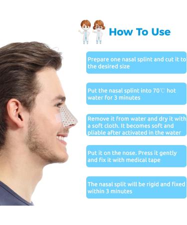 Buy Thermoplastic Nasal Splint - 5 Pcs Trapezoid Nose Brace for Fractures & Rhinoplasty | International Shipping - Buy Online on GoSupps.com