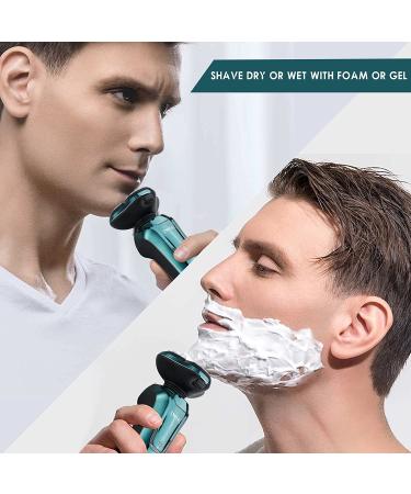 3-in-1 Electric Razor for Men - Cordless Rechargeable Shaving Kit - Wet/Dry Face, Beard, Nose & Sideburn Trimmer - Chromed Green - Buy Online on GoSupps.com