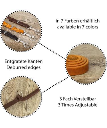 Buy COPCOPET 3-Way Adjustable Dog Leash - Handmade Fat Leather Line (5m x 15mm) - Soft & Durable with Chrome Fittings - Ideal for Dogs - Ships Internationally - Buy Online on GoSupps.com