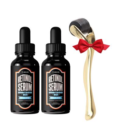 Abera Men Retinol Serum, Reduces Dark Spots, Melasma, Wrinkle & Eye Bag, Hydrating and Smoothing Formula for Men with Niacinamide 5% & Retinyl, Anti-Aging Effect (Set 2 + Gift)