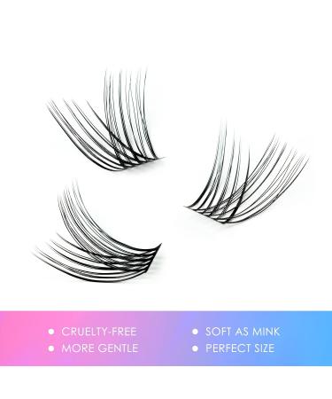 LANKIZ DIY Individual Eyelash Extensions 110 Cluster Lashes Natural C-Mix - Soft, Lightweight, and Reusable for Home Use - Buy Online on GoSupps.com