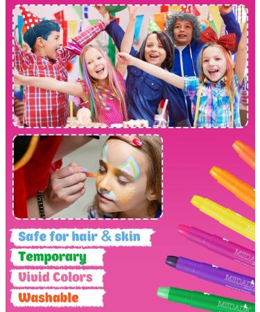 MSDADA 14 Colors Hair Chalk Pen Set for Girls Kids Temporary Hair Color Pens Washable Hair Chalk for Teens Kids Girls Birthday St. Patrick's Day Children's Day Gifts Party Cosplay Festival Hair DIY - Buy Online on GoSupps.com