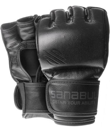 Sanabul New Item Battle Forged MMA Grappling Gloves 4 oz BLACK Small - Buy Online on GoSupps.com