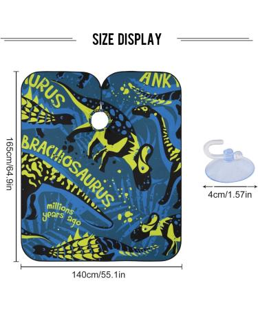 Waterproof Barber Cape - Dino Pattern on Blue & Cheetah Haircut Bib for Men | Unisex Hair Cutting Cape - Shop Now - Buy Online on GoSupps.com