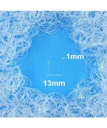 Tesvyns 1500pcs Mini Clear Hair Rubber Bands - Non-slip Elastic Hair Ties for Girls - Buy Online on GoSupps.com