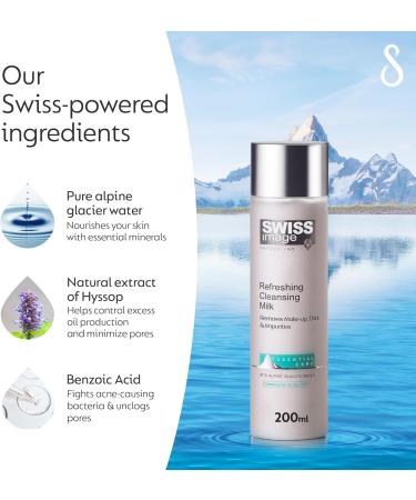 SWISS IMAGE Essential Care - Refreshing Cleansing Milk - 200ml - No Parabens - No SLS/SLES - No Phathalates - Buy Online on GoSupps.com