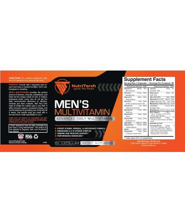 NutriTorch Men's Multivitamin with Immune Support & Energy Boost - 60 Count - Buy Online on GoSupps.com