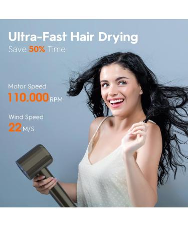Fentgo High Speed Ionic Hair Dryer - 1500W 110 000 RPM Fast Drying Diffuser Professional & Travel-Friendly (Black - Buy Online on GoSupps.com