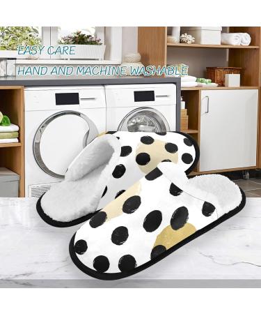 RPlife Spa Slippers - Green Watercolor Cactus & Succulents Comfortable Multicolored House Slippers for Women with Cute Black Dots - Perfect for Guests - Buy Online on GoSupps.com
