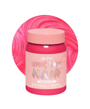 Lime Crime Unicorn Hair Dye Full Coverage  Bubblegum Rose (Rose Pink) - Vegan and Cruelty Free Semi-Permanent Hair Color Conditions & Moisturizes - Temporary Pink Hair Dye With Sugary Citrus Vanilla Scent