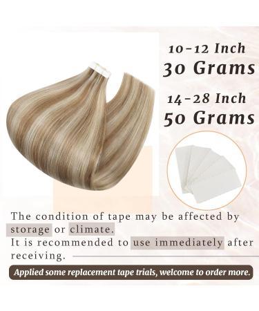 Ugeat Tape In Real Hair Extensions - 55cm Blonde & Brown 50g - Premium Quality #P10/613 - Buy Online on GoSupps.com