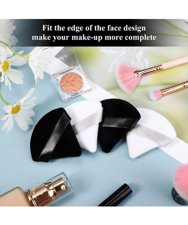 12-Piece Triangle Makeup Puff Set for Loose Powder - Reusable Black Small Face Cosmetic Tool - Buy Online on GoSupps.com