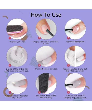 VRENMOL Dip Powder Liquid Set - 5pc 0.5oz Dipping Powder Nail Kit for Artistic Nails - Primer, Base Coat, Activator, Top Coat Included - Buy Online on GoSupps.com