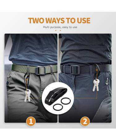 Duty Belt Key Holder Quick Release Clip | Stainless Steel Tactical Stealth Key Ring - 4 Detachable Keyrings | For Police & Law Enforcement | Fits up to 2.25 Belt | Black (2 Pack) - Buy Online on GoSupps.com