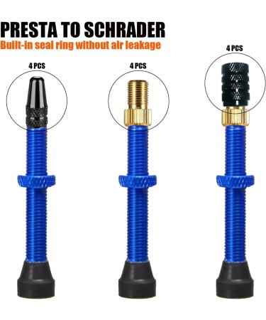 HSINMAXit Presta to Schrader Valve Adapter Pack of 12 with Alloy Schrader Valve Cap - Brass Air Pump Converter for Car Tire Caps - Buy Online on GoSupps.com