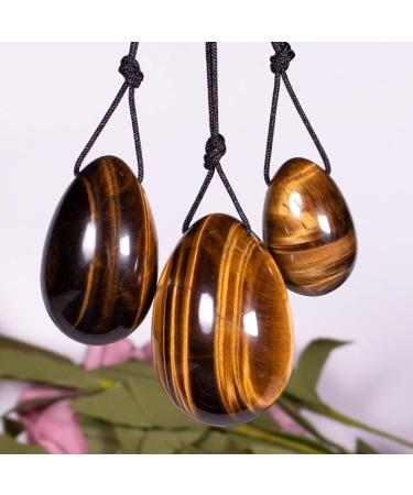 Shop Rose Quartz & Aventurine Yoni Eggs Natural Crystal Kegel Exercisers in S M L Sizes | Tighter Healthier Intimacy - Buy Online on GoSupps.com
