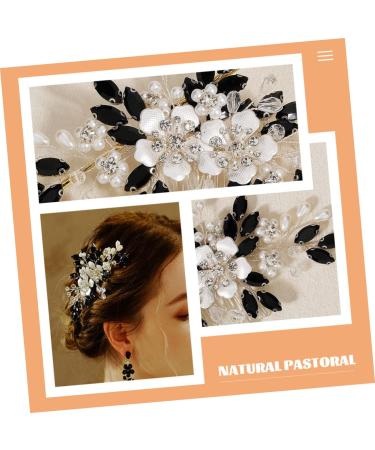 Beaupretty the pearl flower comb Bride hair side comb Bridal hair side comb wedding hair accessories hair decor for wedding Hair fork the flowers Wedding Supplies rhinestones Accessories - Buy Online on GoSupps.com