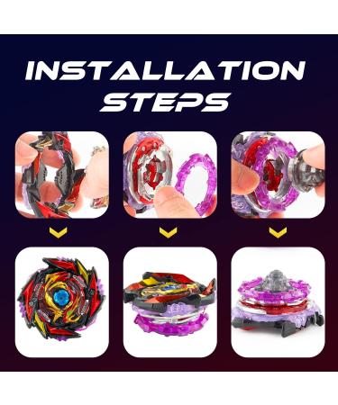 2 in 1 Bey Burst Turbo Starter Set - 4D Metal Fusion Toys for Kids & Adults | Perfect Christmas & Birthday Gift - Buy Online on GoSupps.com