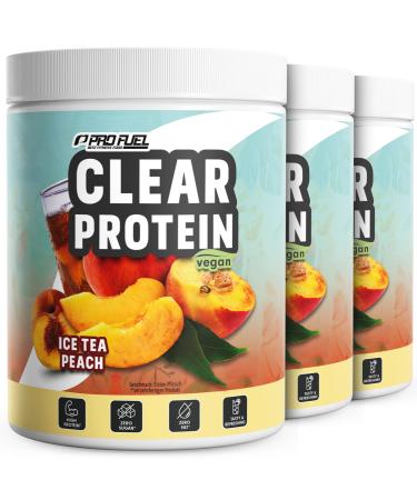 Vegan protein - Clear Protein Vegan 1080g Ice Tea Peach - Incredibly delicious & refreshing protein drink with high -quality pea protein hydrolysate - 56% protein Ice Tea Peach 360 G (3 SPALL)