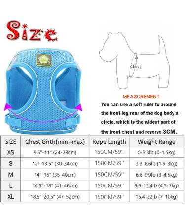 Femax Dog Harness with Leash for Small & Medium Dogs | Soft Mesh No Pull Reflective Adjustable Vest for Chihuahua & Cats - Size M (Breast 35-40cm) - Black - Buy Online on GoSupps.com
