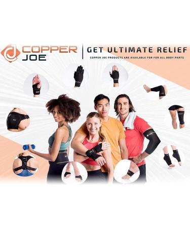 Copper Joe Long Arthritis Gloves - High Copper Content for Carpal Tunnel and Wrist Support (Small, 1 Pair) - Buy Online on GoSupps.com