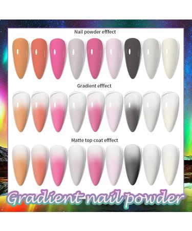 U-Shinein Colourful Nail Powder Colour Gradient Nail Powder 9 Color Nails Neon Nail Powder Nail Pigment Powder with Sponge Glitter Nail Powder for Nail Art Nail Designs 04 - Buy Online on GoSupps.com